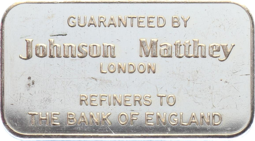 100 Gramm Silberbarren Schweizerischer Bankverein - Johnson Matthey London
